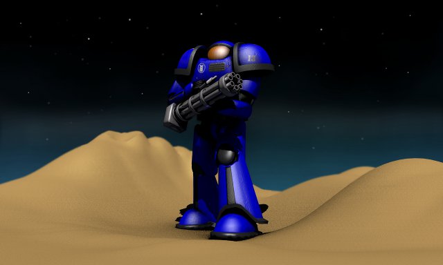 Space marine rendering